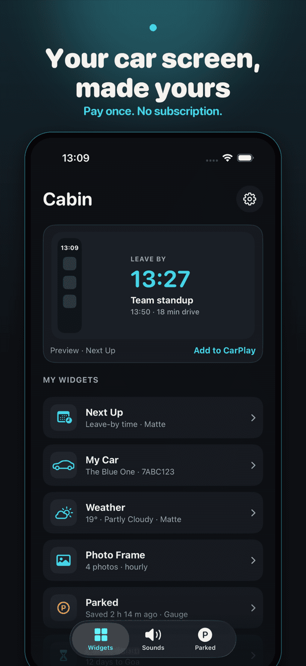 Cabin app shown on iPhone