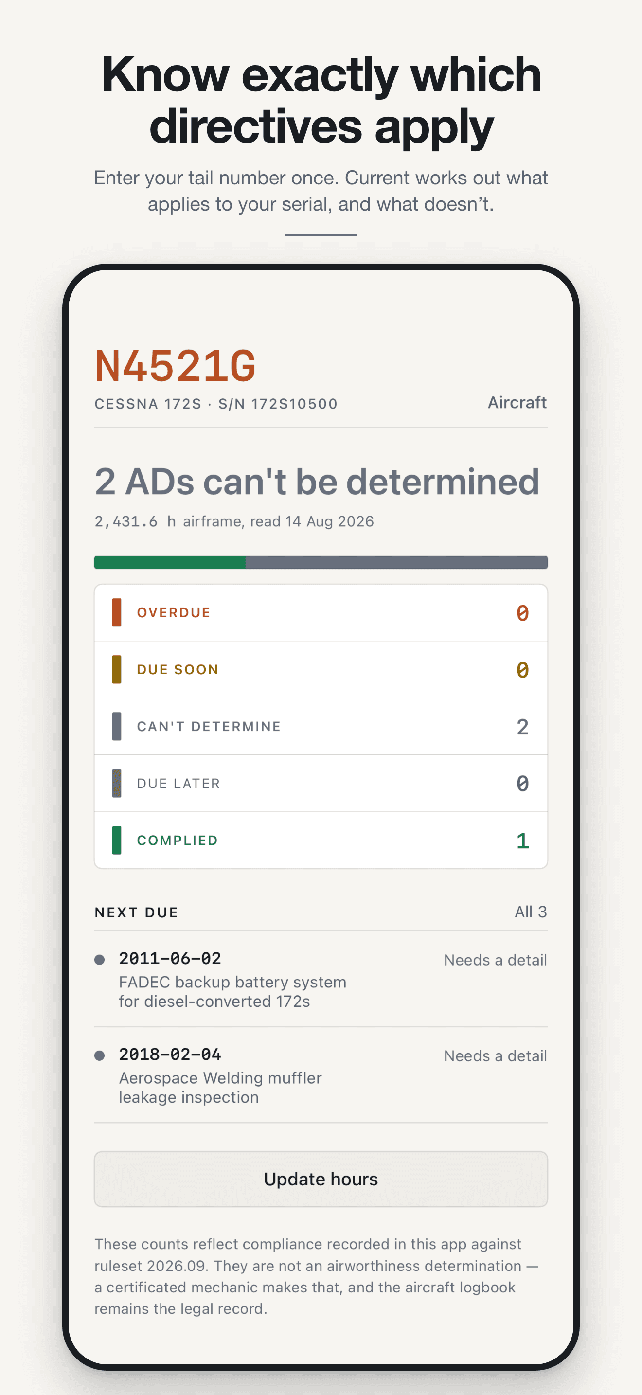 Current app shown on iPhone