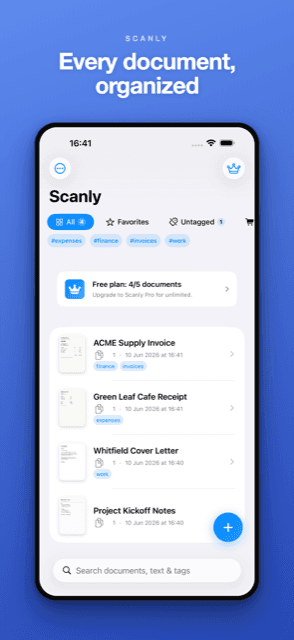Scanly app screenshot