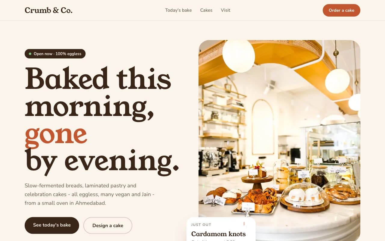 Bakery & Cake Shop Website demo