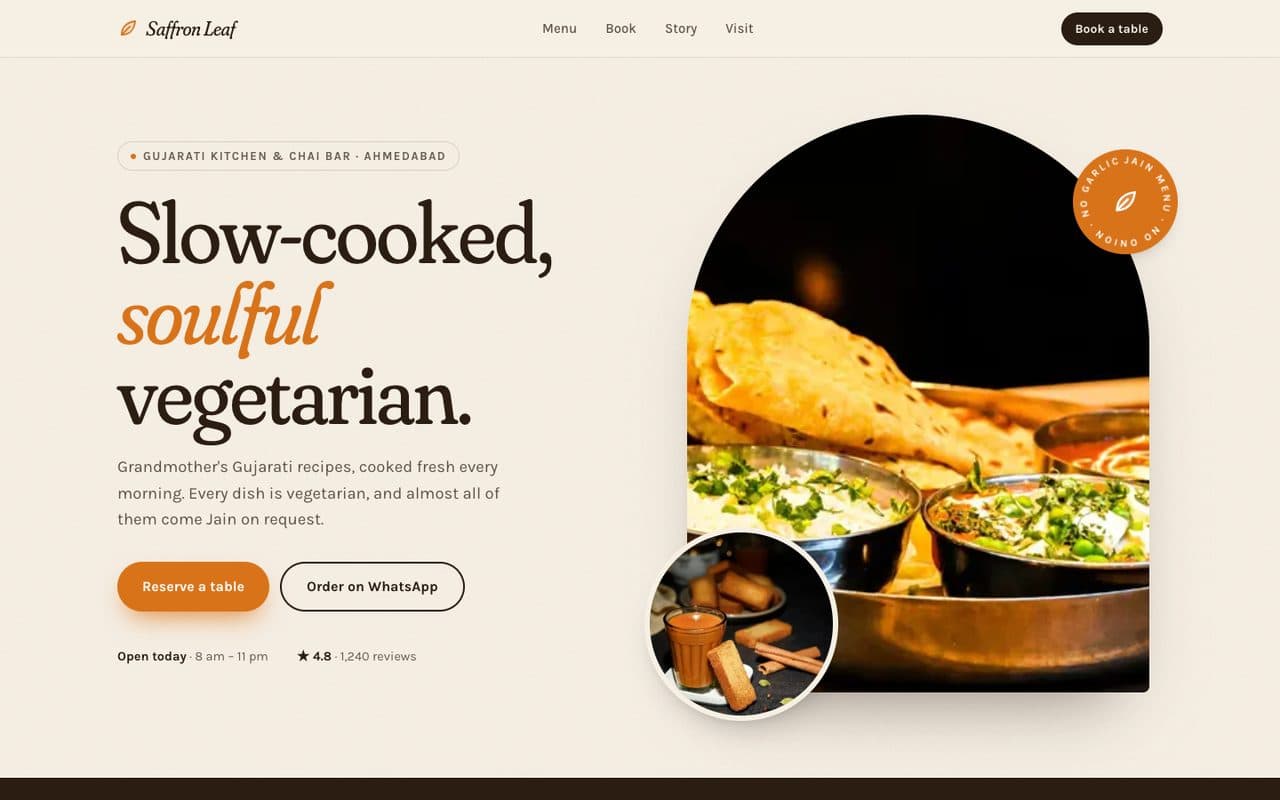 Restaurant & Café Website demo