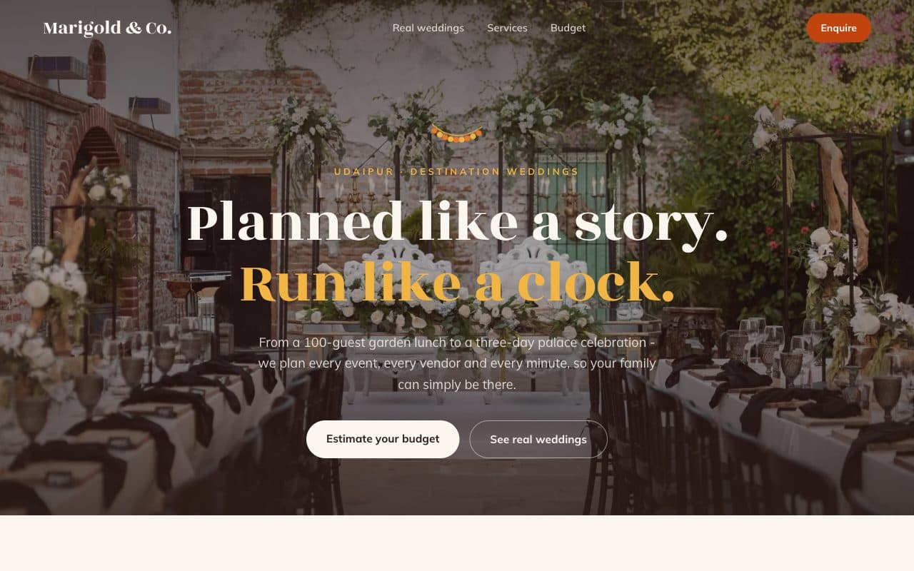 The Marigold & Co. demo homepage