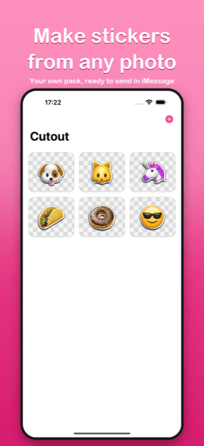 Cutout app screenshot