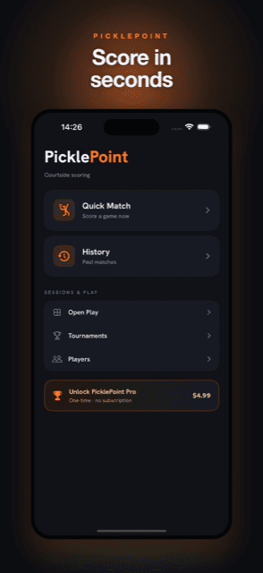 PicklePoint app screenshot