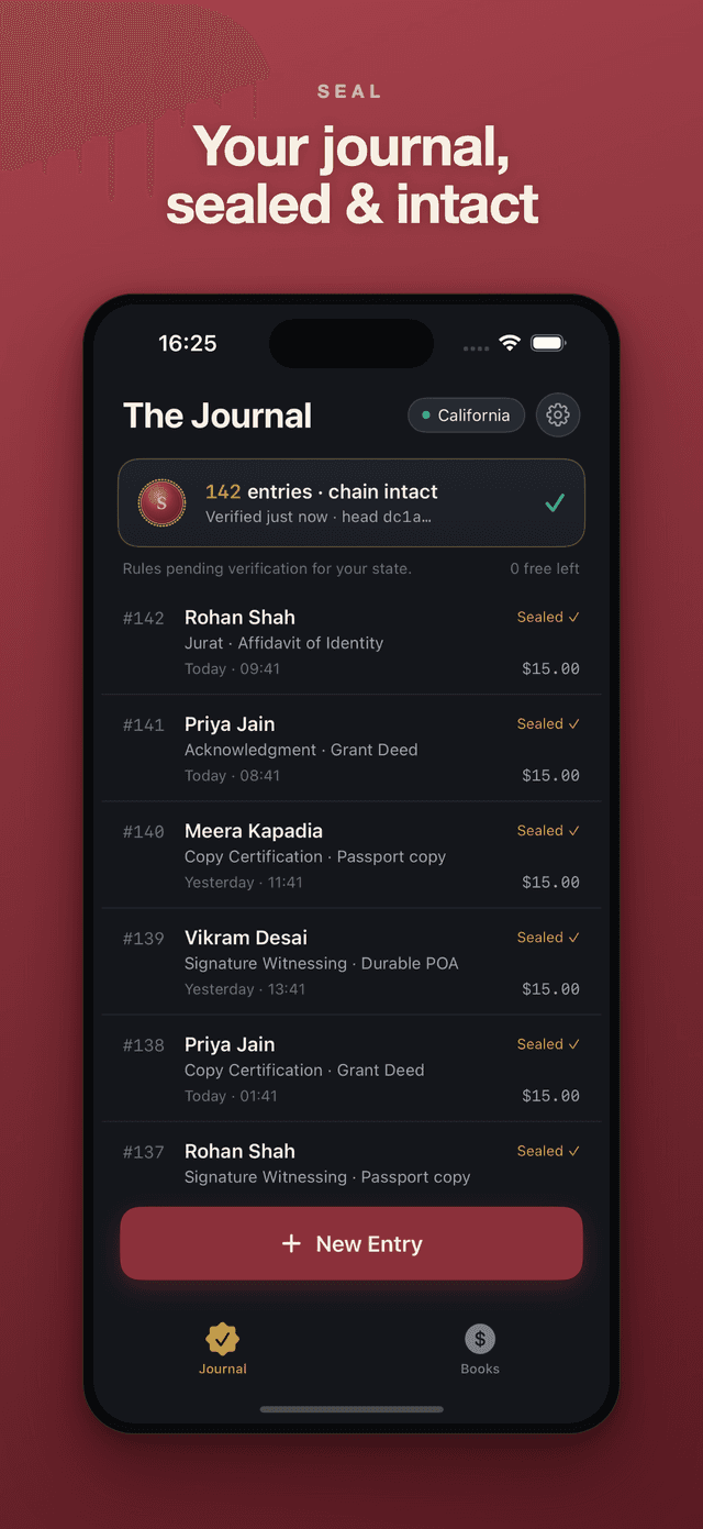 Seal app screenshot