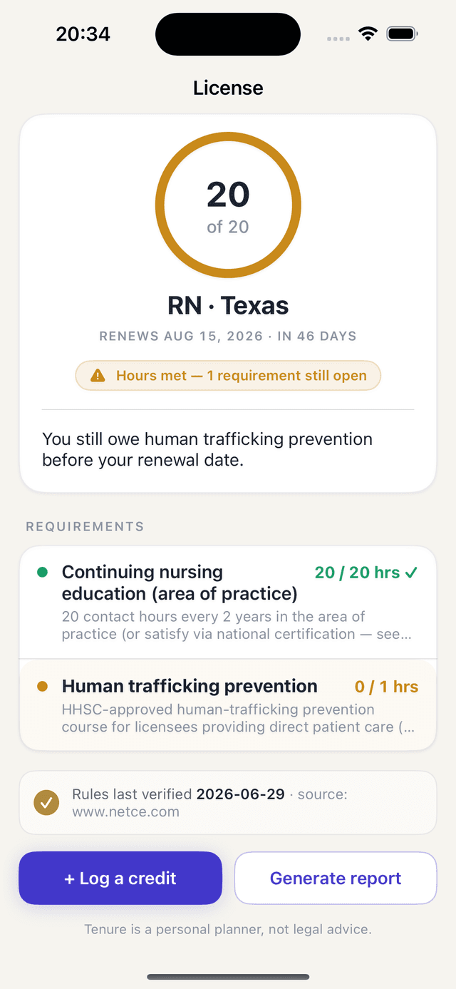 Tenure screenshot 2